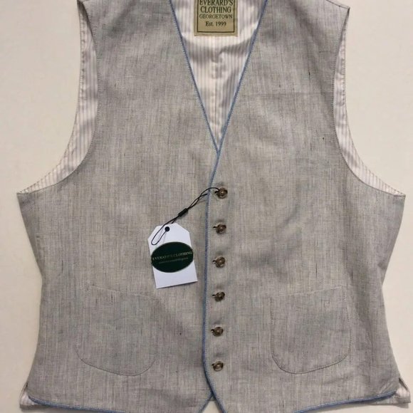 NWT Linen Vest Gray